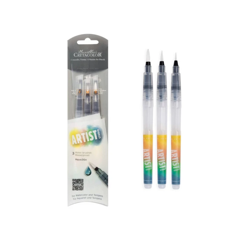 Cretacolor Aqua2Go víztartályos ecsetkészlet, 3 db