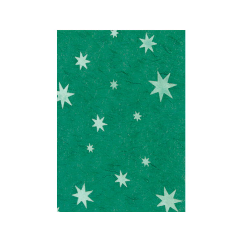 Rostselyem papír, 3D - zöld csillag