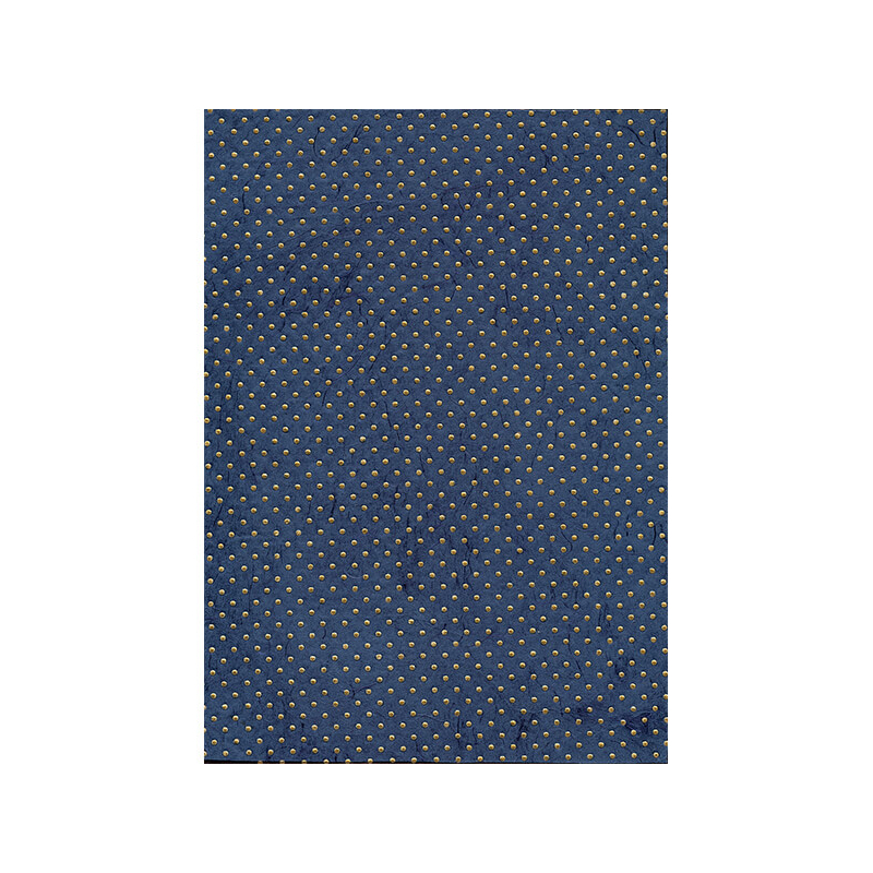 Rostselyem papír, A4, arany pöttyös - 36, kék