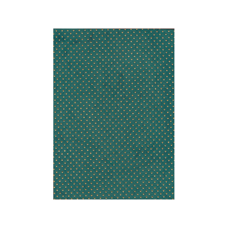 Rostselyem papír, A4, arany pöttyös - 56, zöld