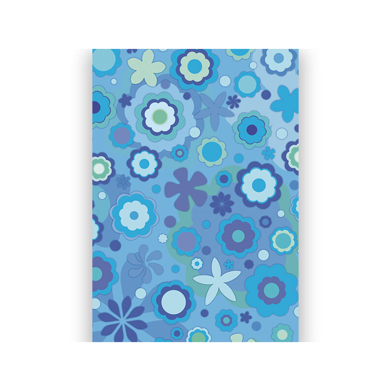 Transzparens papír, A4 - Virágok, kék