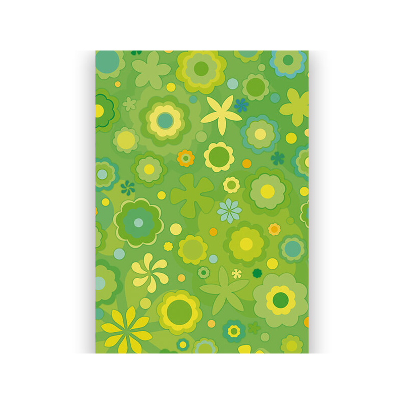 Transzparens papír, A4 - Virágok, zöld