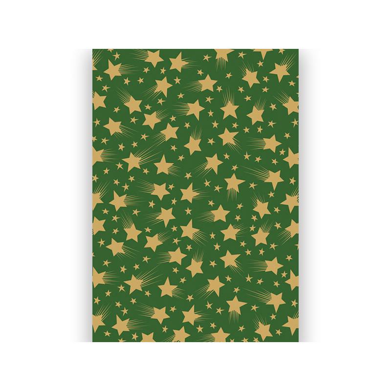 Transzparens papír, A4 - csillagok zöld