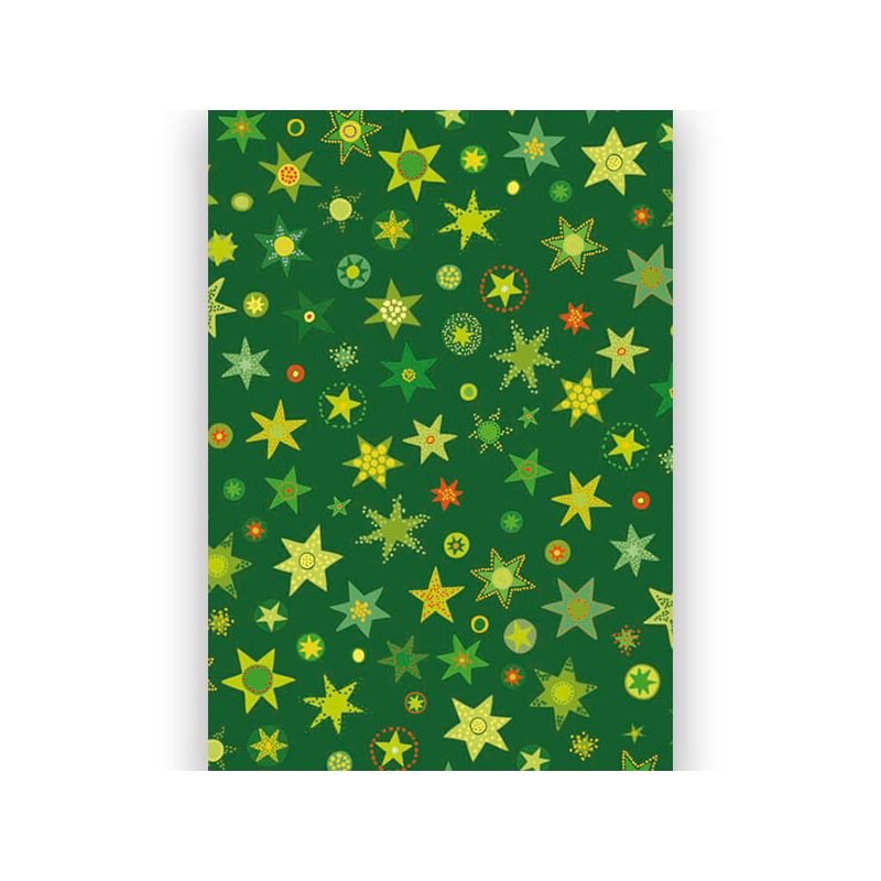 Transzparens papír, A4 - Csillagos II. zöld