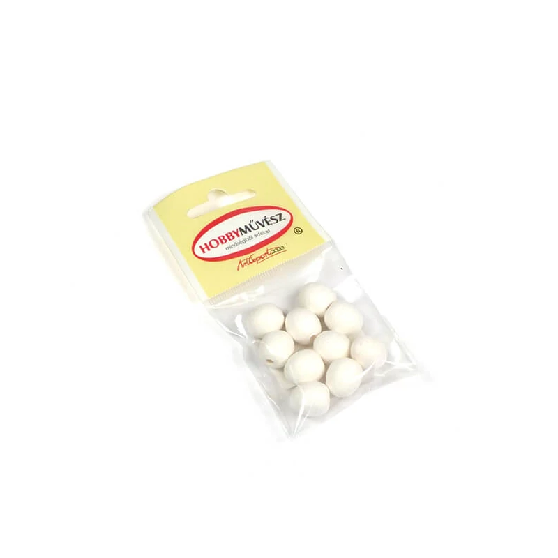 Préselt papírtojás csomagban - 12x15 mm, fehér, 10 db