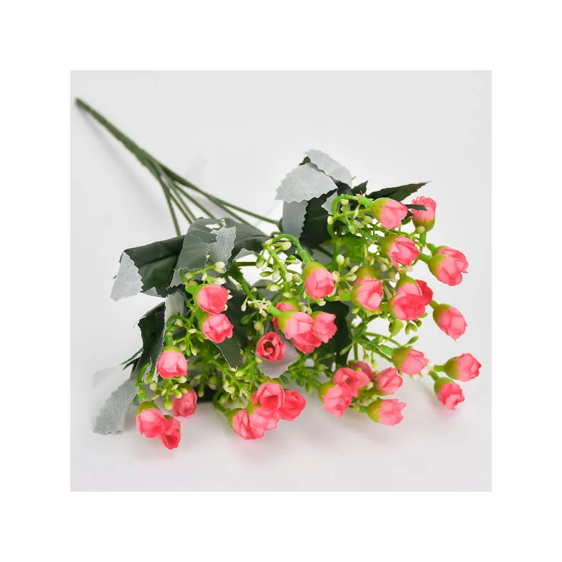 Művirág, apró rózsa csokor, 30 cm - rózsaszín