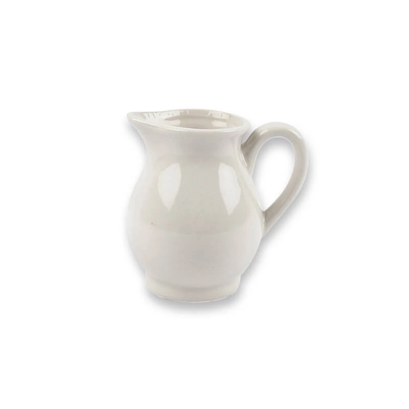 Porcelán kiöntő - fehér, 8 cm