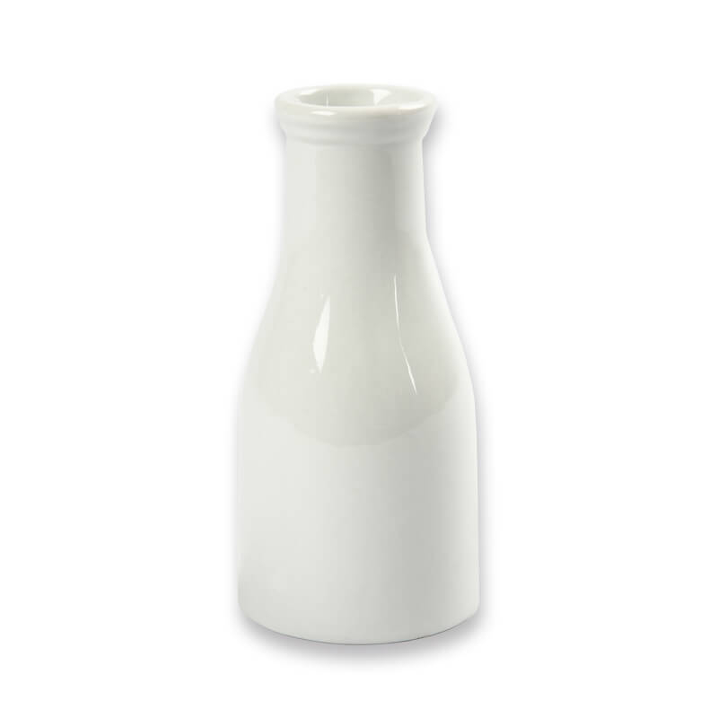 Porcelán palack - fehér, 13 cm, 170 ml