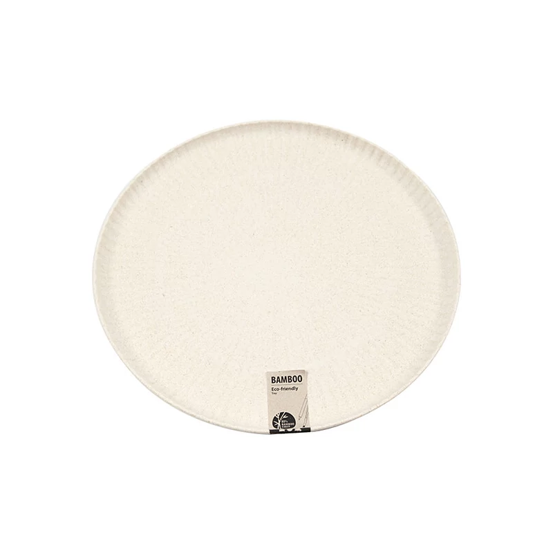 Bambusz tálca - kerek, alacsony, 30 cm