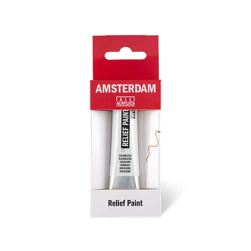 Amsterdam Relief Paint kontúrfesték, nem kiégethető, 20 ml - színtelen, 120