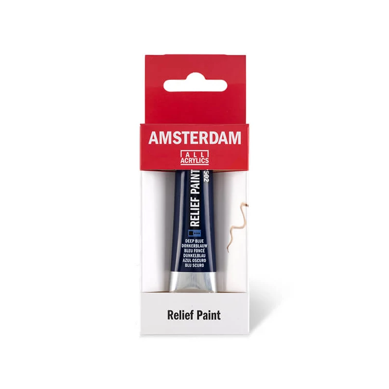 Amsterdam Relief Paint kontúrfesték, nem kiégethető, 20 ml - sötétkék, 502