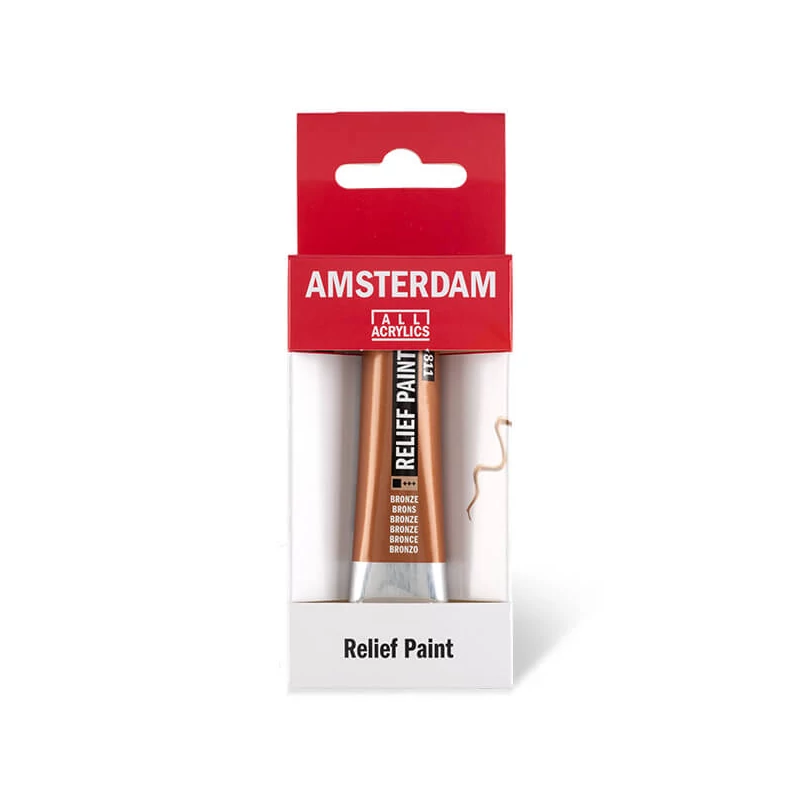 Amsterdam Relief Paint kontúrfesték, nem kiégethető, 20 ml - bronz, 811