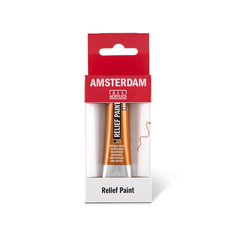 Amsterdam Relief Paint kontúrfesték, nem kiégethető, 20 ml - antik arany, 814