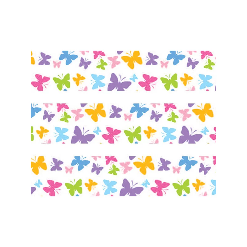 Washi tape, 15 mm, 10 m - pillangók
