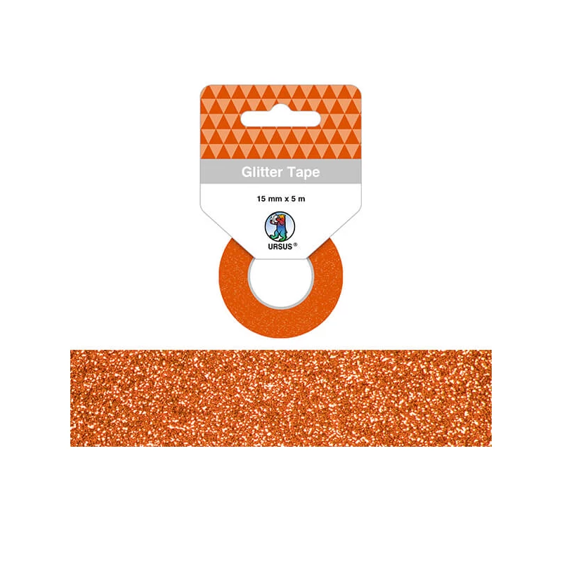 Washi tape, 15 mm, 5 m - csillámos réz