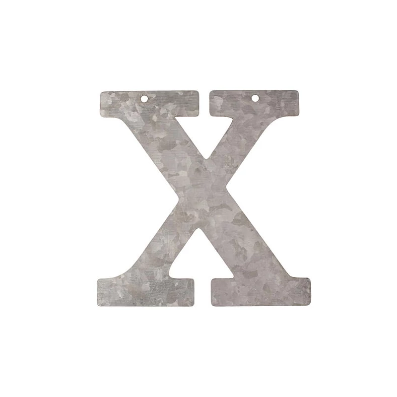 Cink betű - X, 12 cm