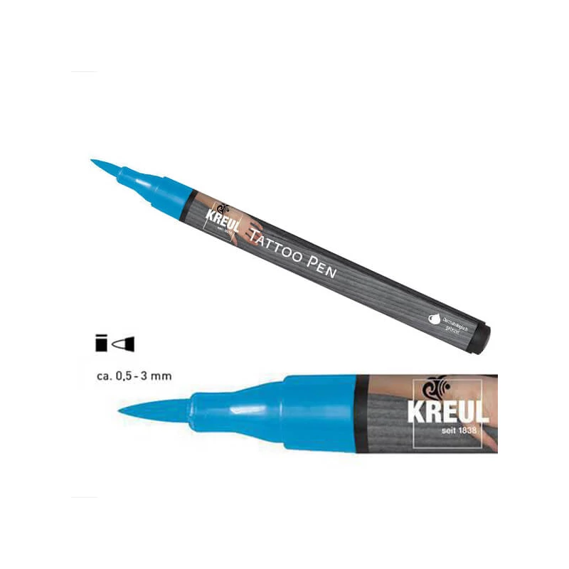 Tetováló filc, Tattoo pen, 0,5-3 mm - kék