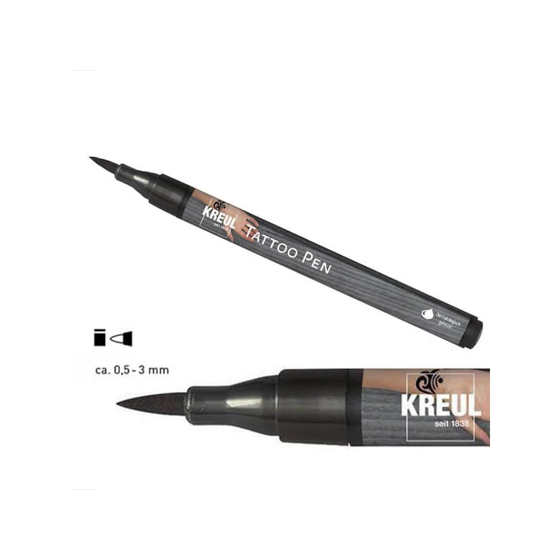 Tetováló filc, Tattoo pen, 0,5-3 mm - fekete
