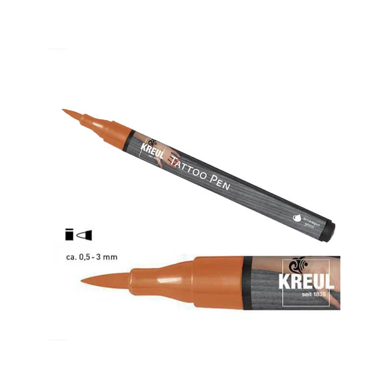Tetováló filc, Tattoo pen, 0,5-3 mm - henna