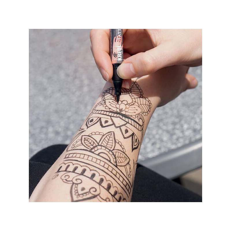 Tetováló filc, Tattoo pen, 0,5-3 mm - henna