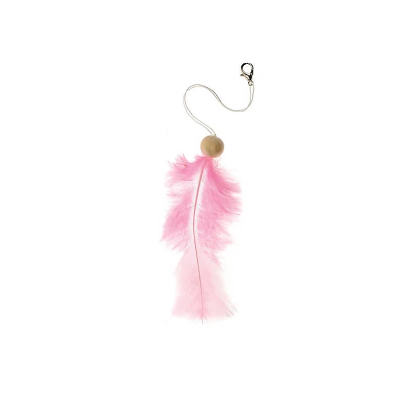 Akasztható toll fa golyóval - pink