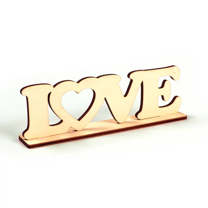 Fafigura, felirat - Love - talpas