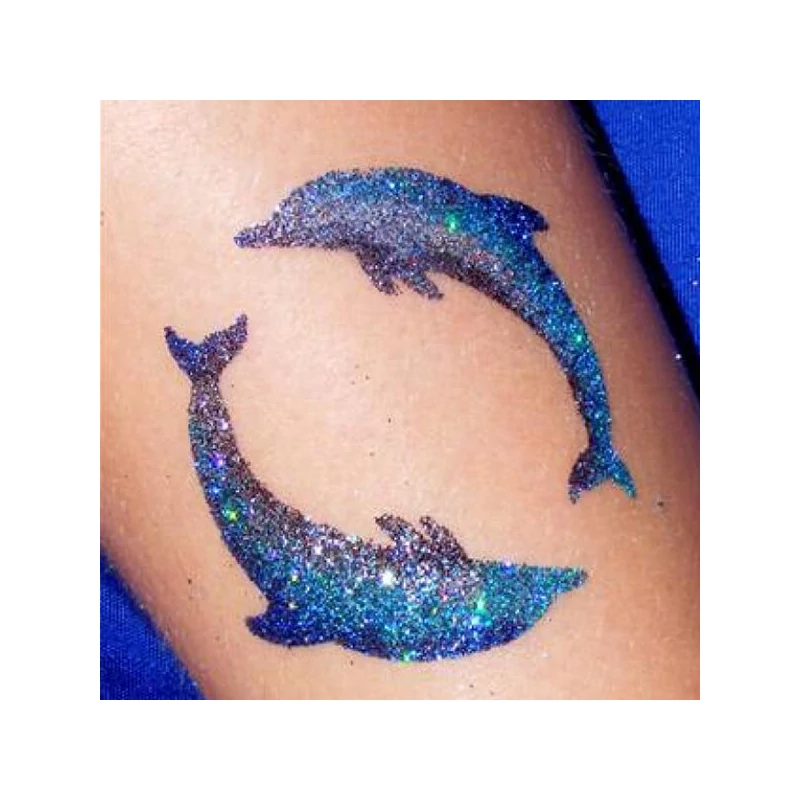 Tetováló sablon, öntapadós stencil - Delfinek 1