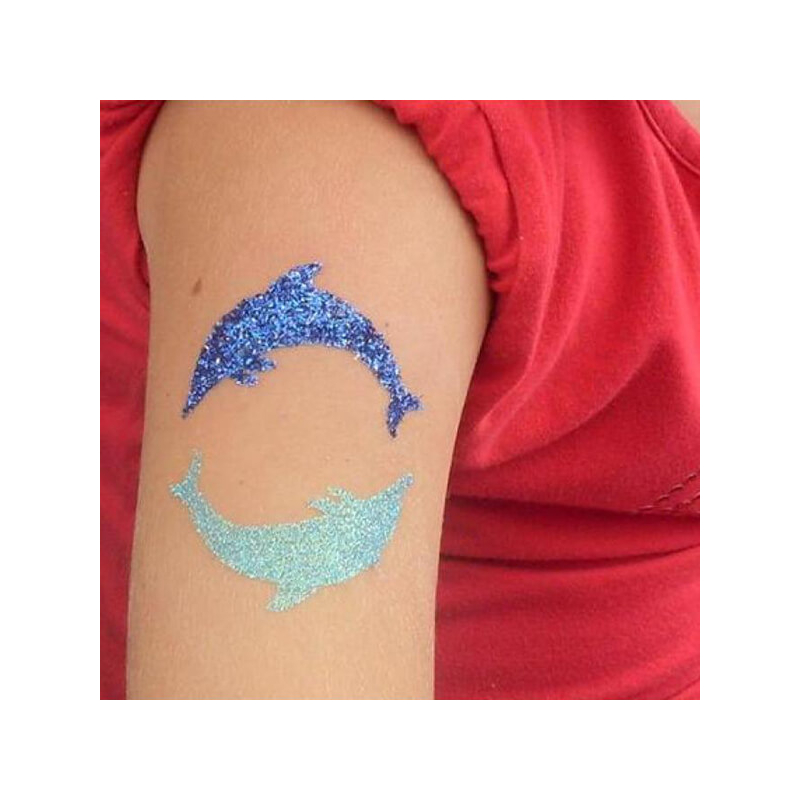 Tetováló sablon, öntapadós stencil - Delfinek 1