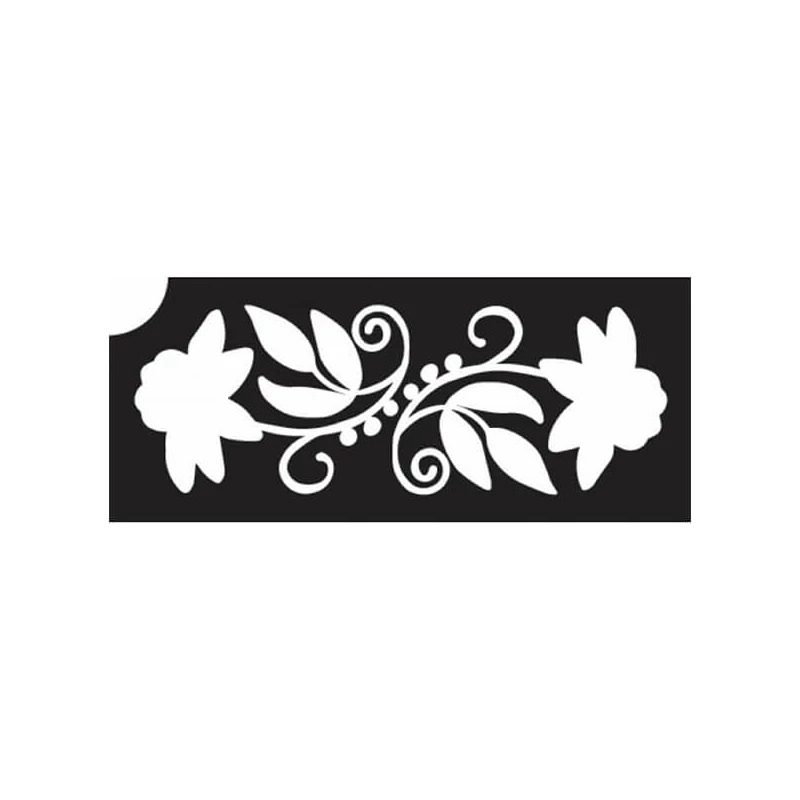 Tetováló sablon, öntapadós stencil - Virág 20