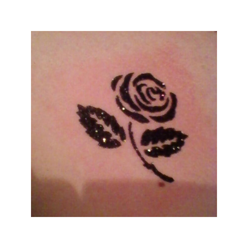 Tetováló sablon, öntapadós stencil - Virág 5