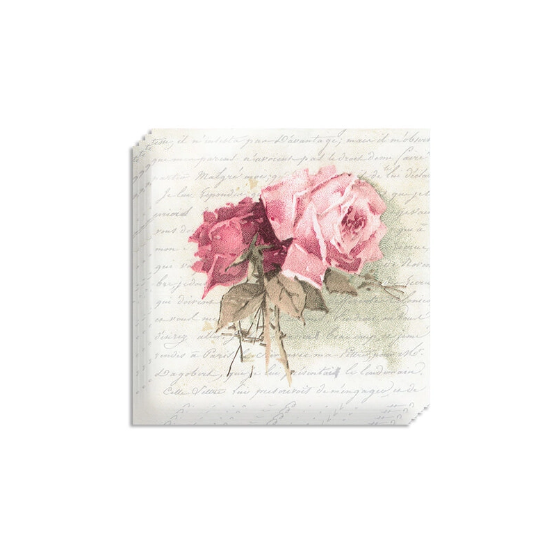Szalvéta csomag, Sagen - Vintage rózsa verssel