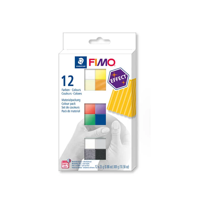 FIMO Effect Colour Pack süthető gyurma készlet, 12x25 g