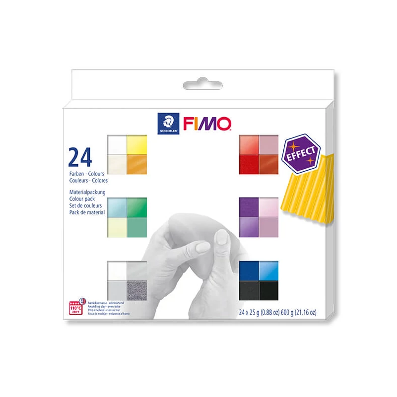 FIMO Effect Colour Pack süthető gyurma készlet, 24x25 g