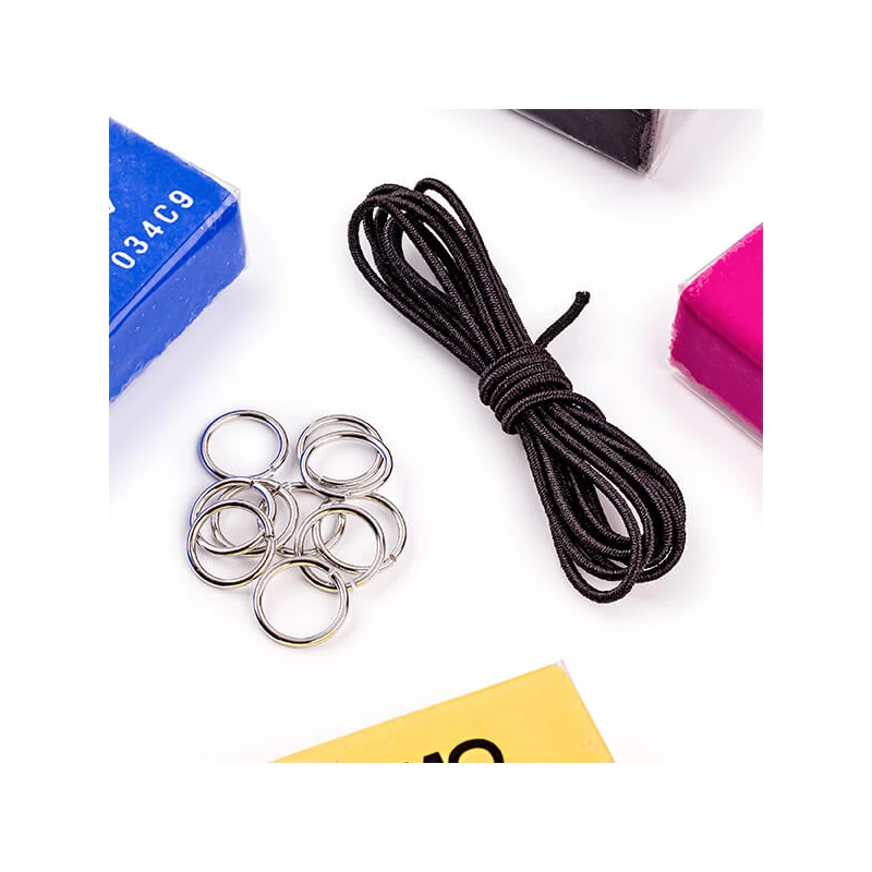 FIMO Leather Effect DIY süthető gyurma készlet, 4x25 g - Kulcstartó