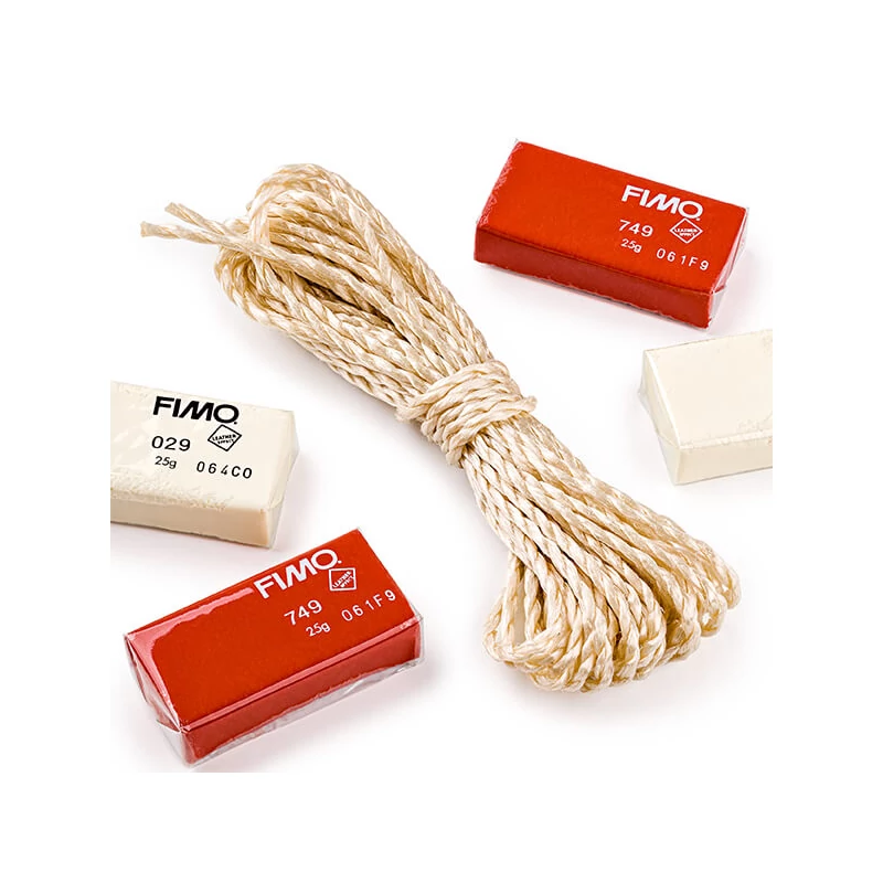 FIMO Leather Effect DIY süthető gyurma készlet, 4x25 g - Virágtartó