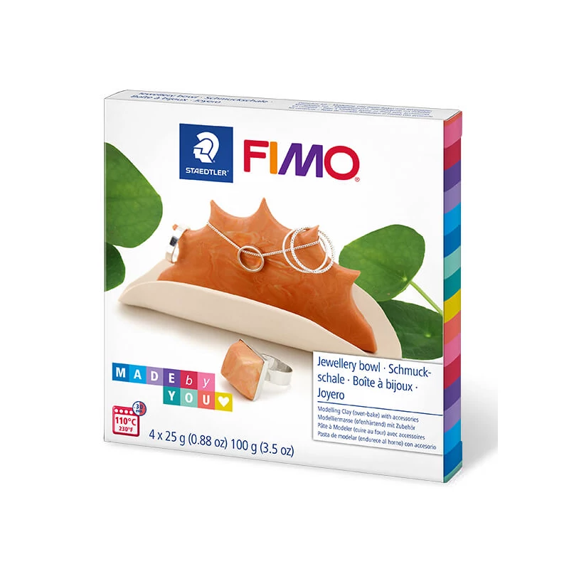 FIMO Soft DIY süthető gyurma készlet, 4x25 g - Ékszertartó