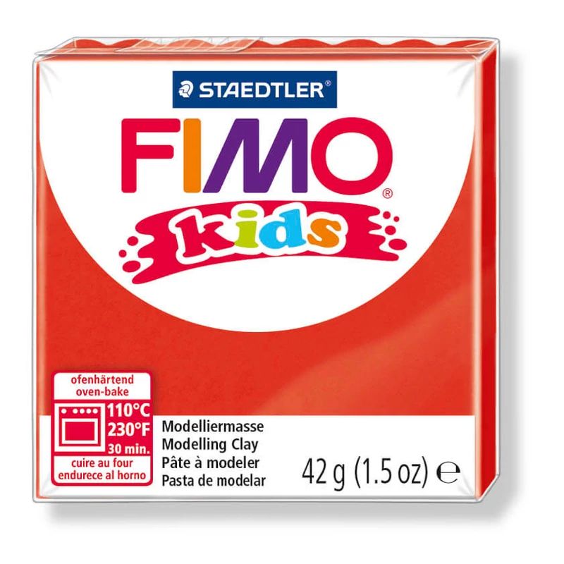 FIMO Kids süthető gyurma, 42 g - piros (8030-2)