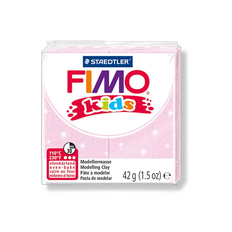 FIMO Kids süthető gyurma, 42 g - gyöngyház világospink (8030-206)