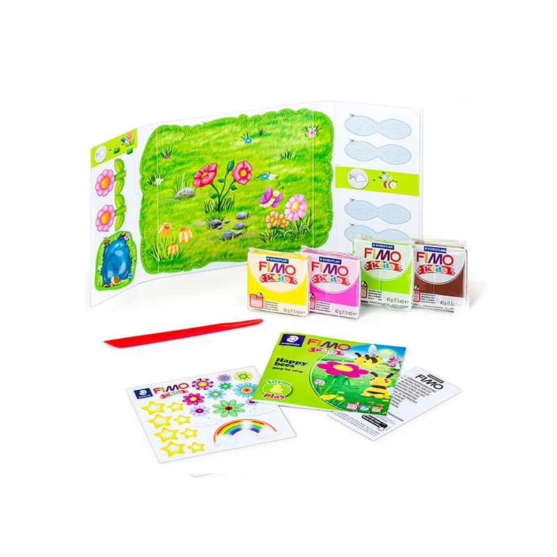 FIMO Kids süthető gyurma készlet, Form &amp; Play - 4x42 g - méhek tartalom