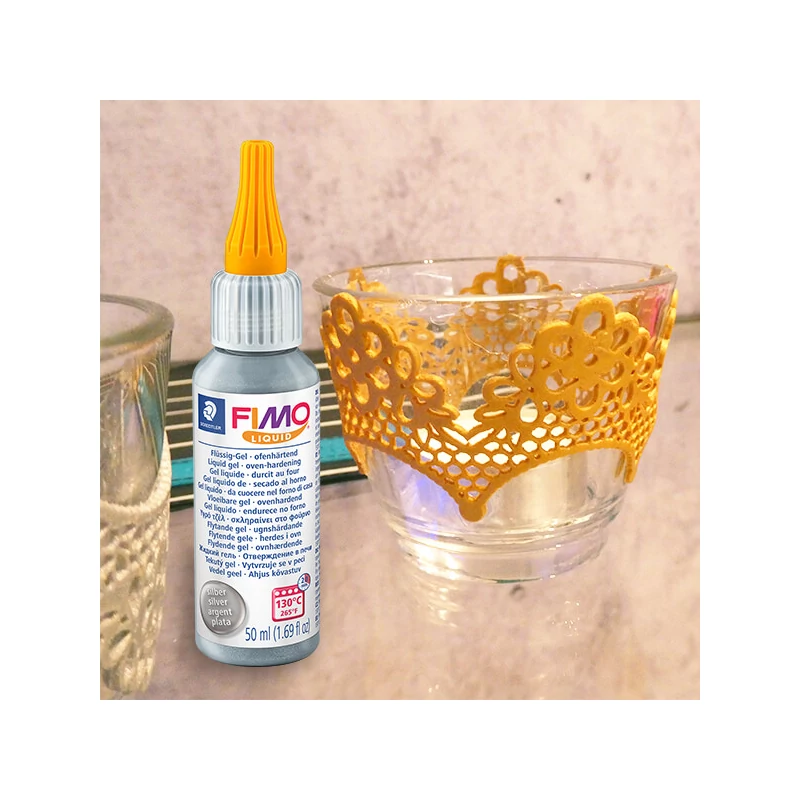 8050-81 FIMO Liquid, Deco gel, 50 ml - ezüst