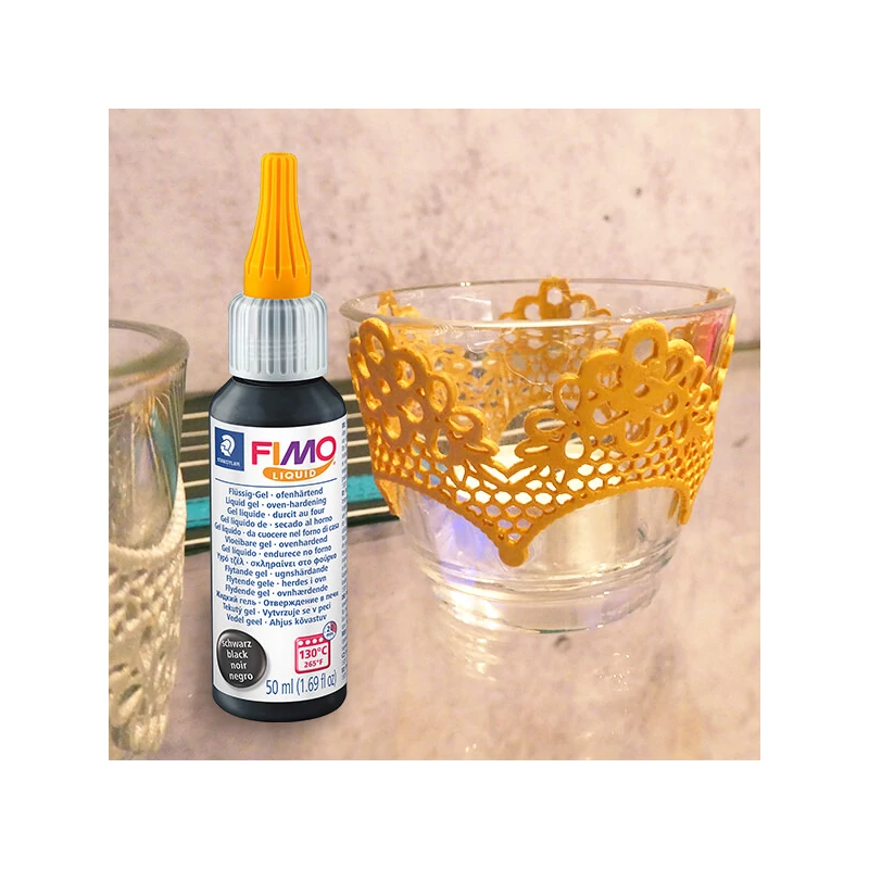 8050-9 FIMO Liquid, Deco gel, 50 ml - fekete