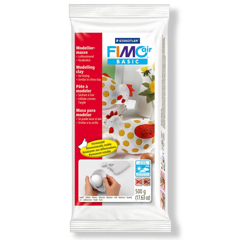 FIMO Air Basic levegőn száradó gyurma 500 g - fehér (8100-0)