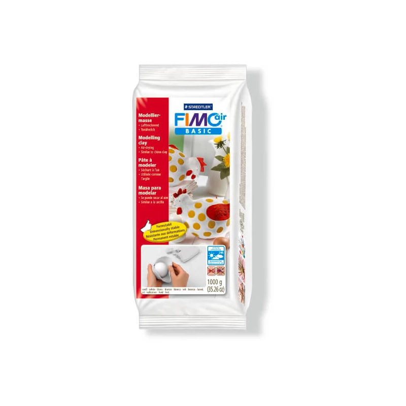 FIMO Air Basic levegőn száradó gyurma 1000 g - fehér (8101-0)