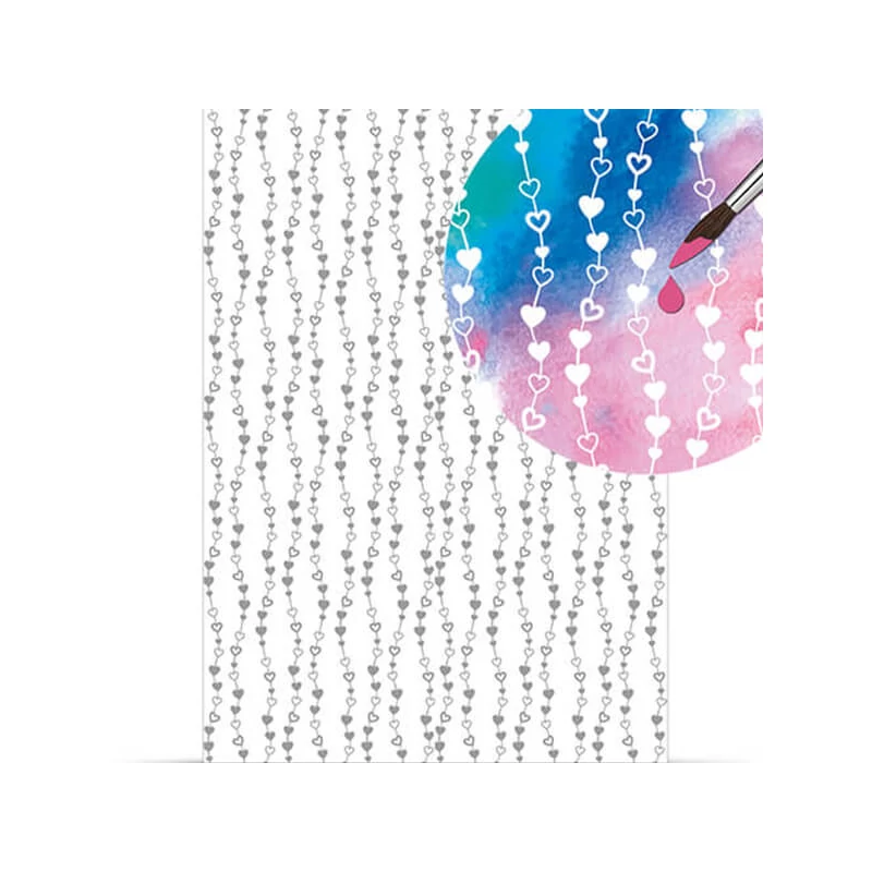 Varázspapír, magic paper, A4 - szívek