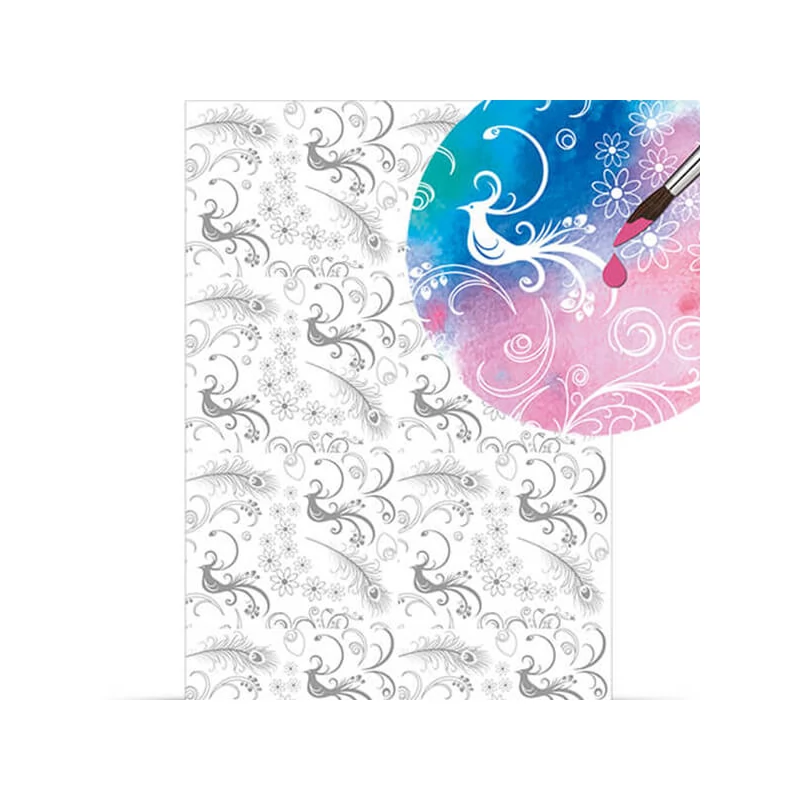 Varázspapír, magic paper, A4 - pávák