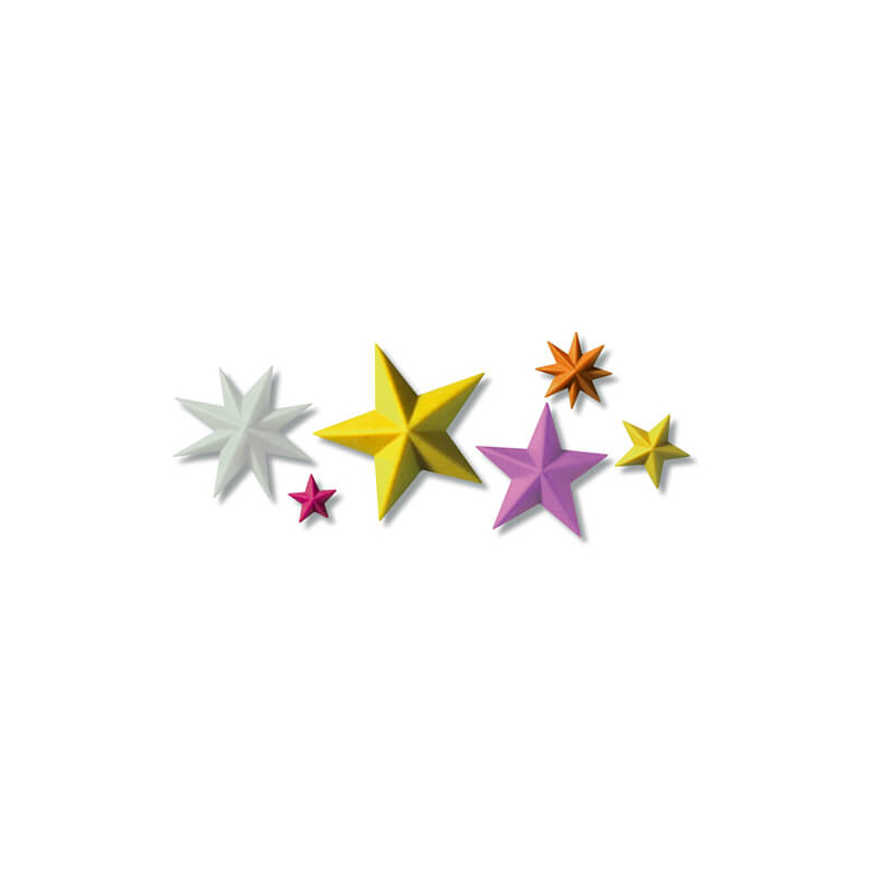 FIMO Nyomóforma szilikon - Csillagok