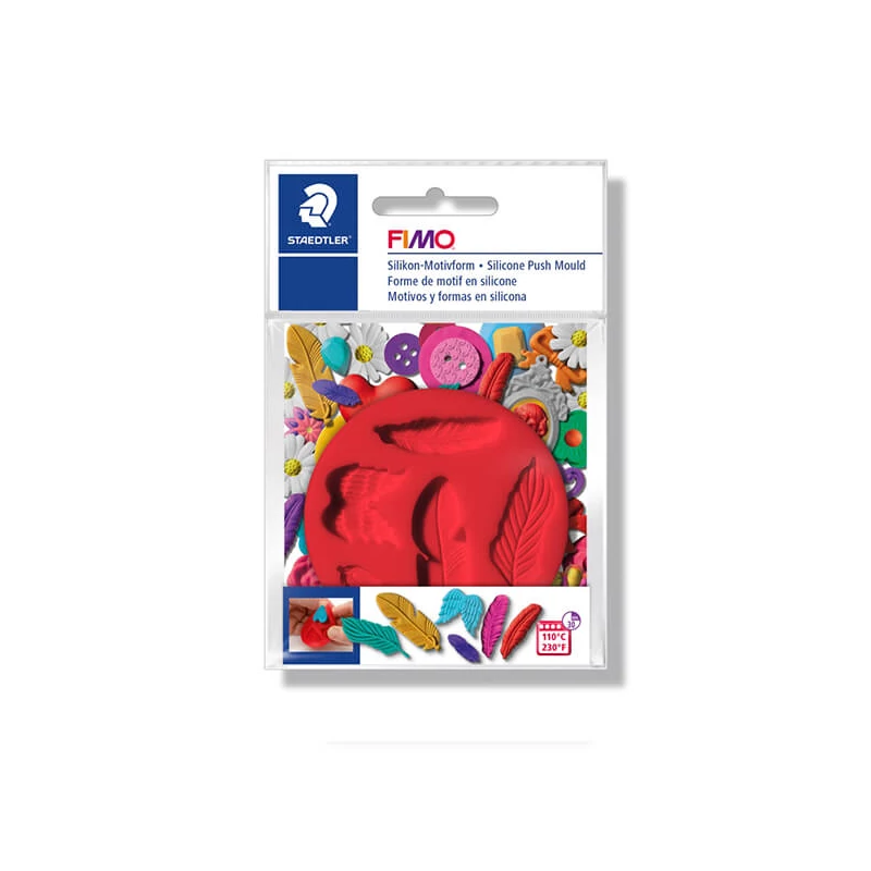 FIMO Nyomóforma szilikon - Madártollak