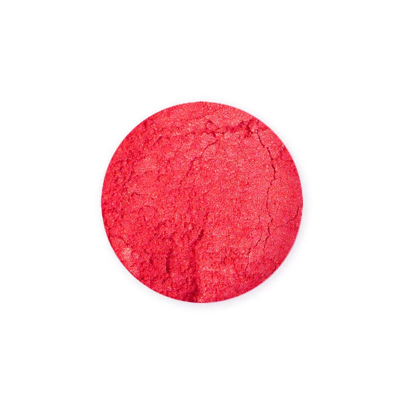 Gyöngyház hatású málna színű műgyanta effekt pigment színező por szín kör