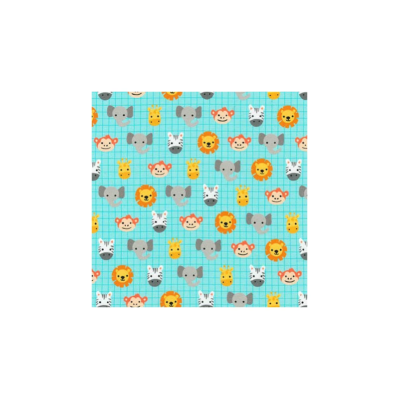 Patchwork anyag - Robert Kaufman - Safari Soiree AMF-17351-70 Aqua