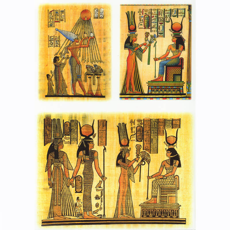 Rizspapír - egyiptomi figurák